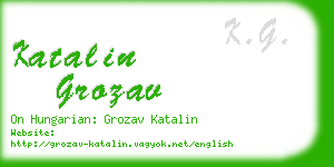 katalin grozav business card